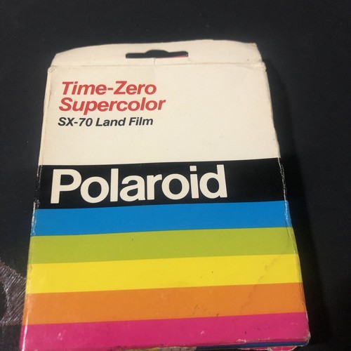 Polaroid Time Zero Supercolor SX-70 Land Film 10 Pictures Sealed EXPIRED 2002