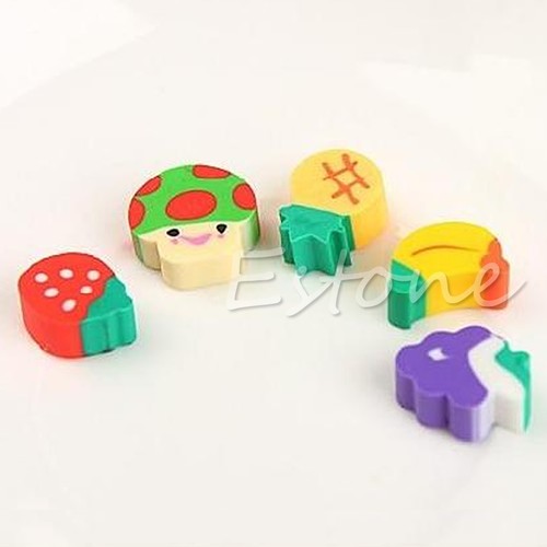 50pcs Kids Children Rubber Pencil Eraser Novelty Mini Fruit Stationery Gift Toy - Picture 5 of 9