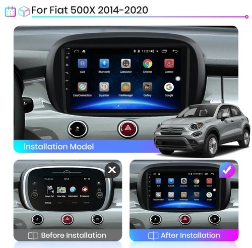 RADIO 2 DIN 9" PER FIAT 500X 2014/2021 ANDROID 12 GPS BLUETOOTH USB 1/32 WI-FI  - Bild 1 von 5