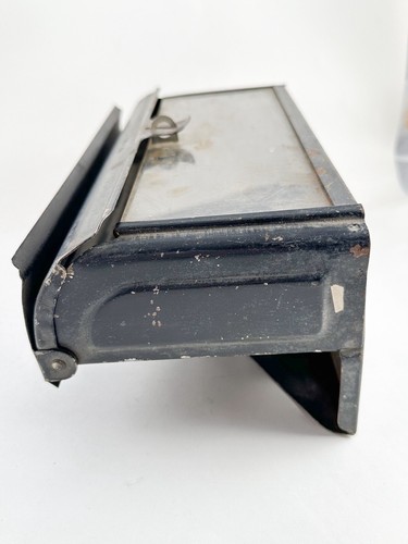 Vintage Metal Simplex US Mail Box Pat Pend Slot Lock Clear Front Panel - Picture 4 of 15