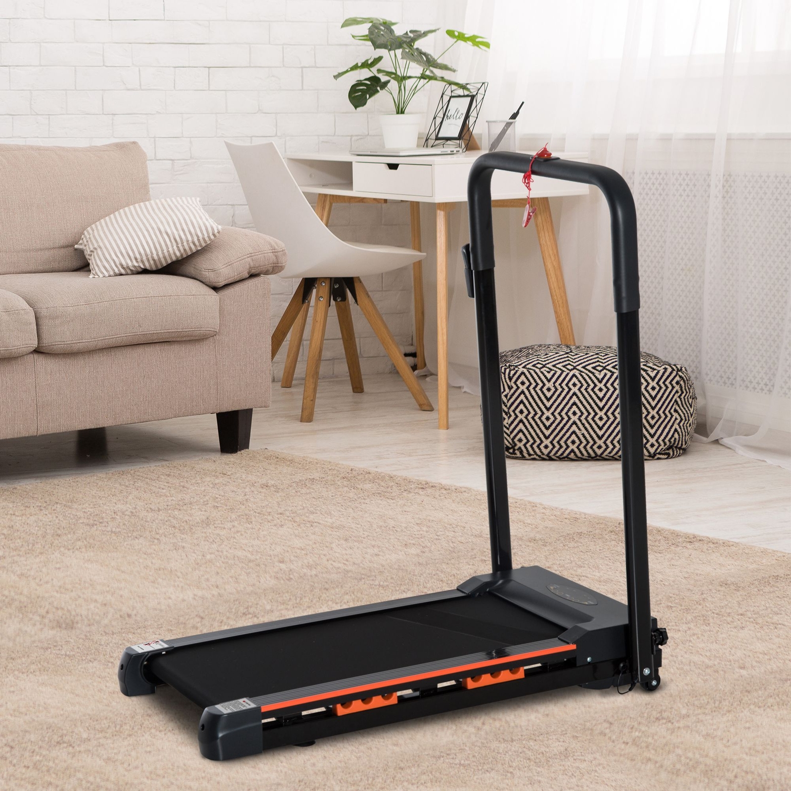 HOMCOM Tapis Roulant Elettrico Pieghevole Salvaspazio con Telecomando