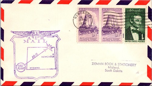 FFC 1959 - US Airmail RT AM 73 - Newcastle, Wyo to Rapid City, S. Dak - F50803