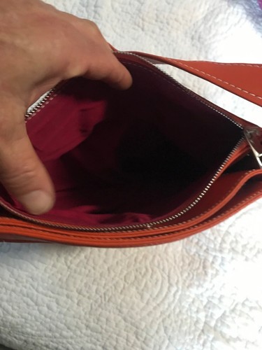 Vintage Besso leather shoulder bag orange leather purse  - Picture 11 of 18