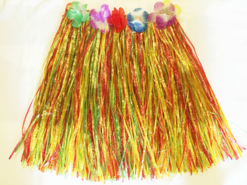 Adult Kids Hawaiian Costume Tropical Dress Hula Luau Leis Skirt Party Dress Up - Picture 2 of 3