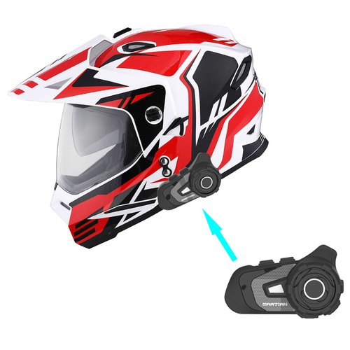 1Storm Dual Sport Motorcycle Full Face Helmet Dual Visor HF802+Bluetooth - Bild 11 von 97