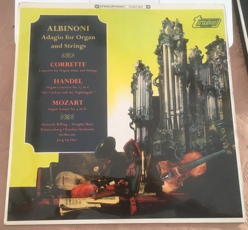 Albinoni: Adagio For Organ & Strings & Corrette, Handel & Mozart Organ 1967 LP