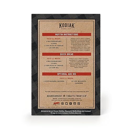 Kodiak Kuchen Muffin Backmischung Banane High Protein 100% Vollkorn 6er Pack - Bild 4 von 10