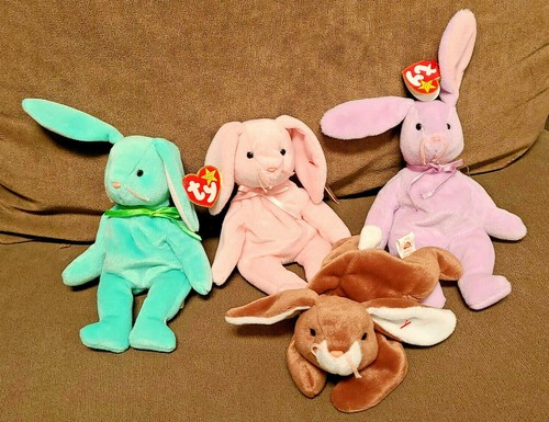 LOT/4 TY Beanie Babies "EARS" "HOPPITY" "FLOPPITY" & "HIPPITY" - Picture 2 of 2
