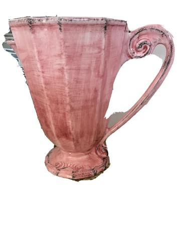 New Tuscan Italy Ceramic Drink PITCHER Handle Large Water Beverage Pitcher NEW - Picture 8 of 8