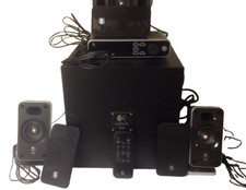Logitech Z-5450 Digital 5.1 Surround Sound System Speakers Set Black w/remote