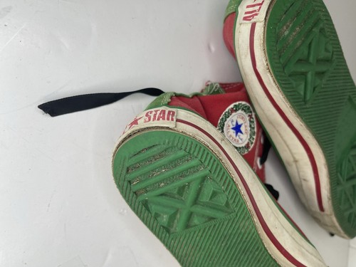 Vintage Converse Chuck Taylor All Star High Xmas Christmas Made in USA Size 3 - Picture 9 of 12