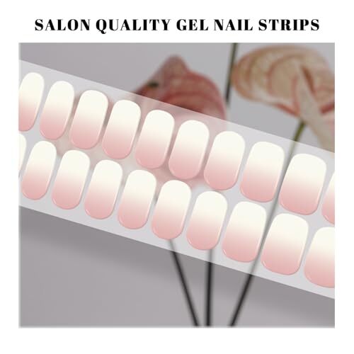 Semi Cured Gel Nail Strips | 20 Gel Nail Stickers | Nude Pink Gradient Color - Bild 4 von 6
