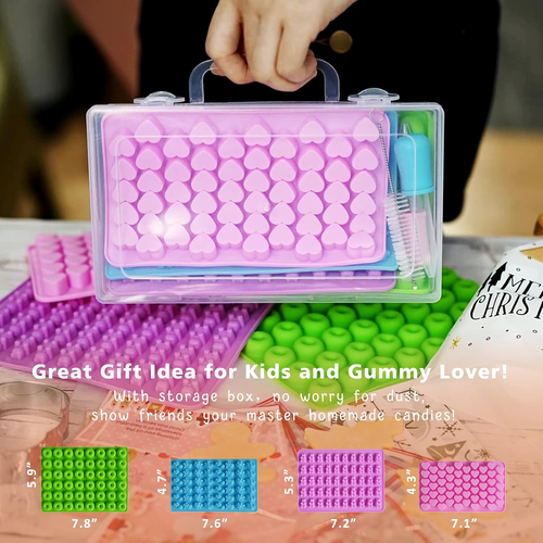 Gummy Bear Molds Silicone with Storage Box, Non-Stick Chocolate Candy Gummy Mold - Picture 5 of 12