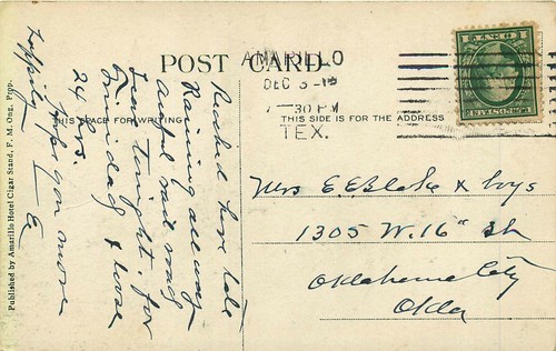 ELKS HOME, AMARILLO, TEXAS, VINTAGE POSTCARD - Picture 2 of 2
