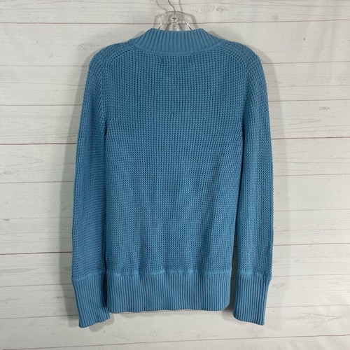 Eddie Bauer Womens Long Sleeve Pullover Sweater Sz S Blue Long Sleeve V-Neck New - Picture 3 of 11