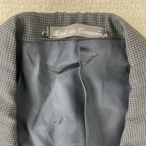 Tuta vintage Yves Saint Laurent YSL 42R blu lana micro check plissettata 30Wx29L - Foto 3 di 20