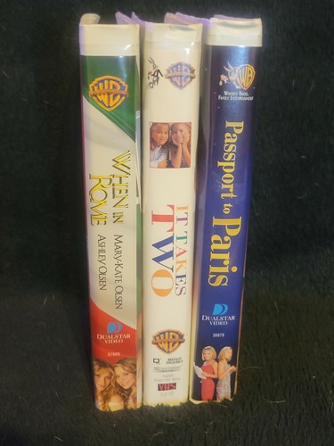 3 Mary Kate & Ashley Olsen Vintage VHS Tapes Movies  Clam Shell Case Collectible - Picture 2 of 11