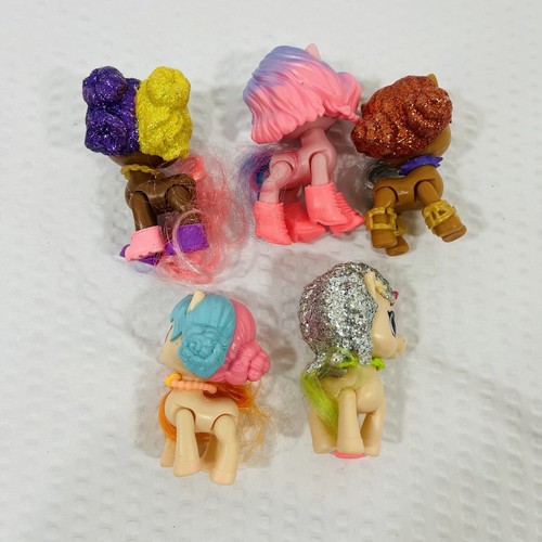 Zuru Unicorn Squad Lot Of 5 Surprise Pony Cute Glitter Hair Shoes - Picture 2 of 2