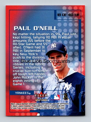 Impact Mighty Fine 2000 en '99 #18 Paul O'Neill - Imagen 2 de 2