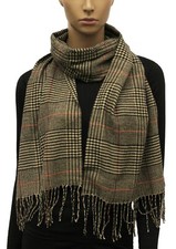 Women's Houndstooth Plaid Scarf Fall Winter Cute