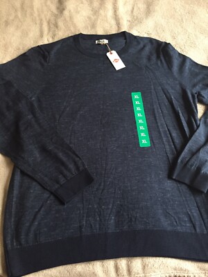 *New* Lee Cooper Men`s Lightweight Crew Neck Sweater ( Navy Heather,XL)