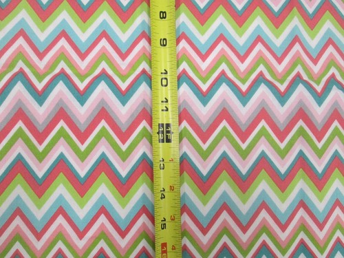 Chevron - Multi Color Fabric - 1 Yard (36" L x 44" W) - Cotton NEW - Picture 3 of 4