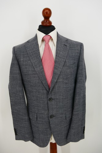 Hugo Boss Sakko Gr.48 Schurwolle Dunkel Anthrazit Grau Black Label Neuwertig