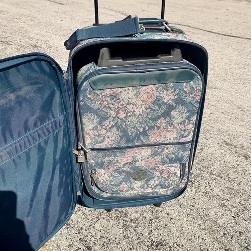 Vintage Lewis & Hyde Original Matching Floral Suitcases Travel Bags Carry On - Picture 2 of 11