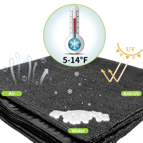 Anti-UV Sun Shade Net Awnings Sun Shelter Garden Patio Barn Sunblock Shade Sail - Bild 9 von 27