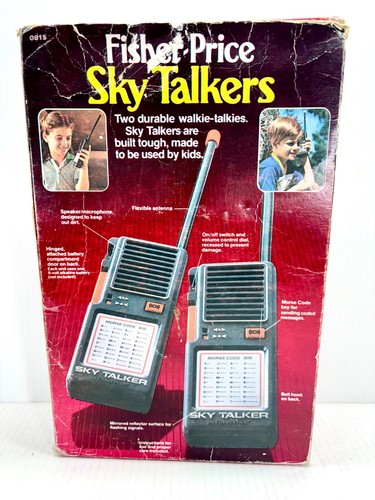 Vintage 1980s Fisher Price Sky Talkers Walkie Talkie Radios TESTED!! - Picture 10 of 10
