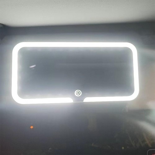 Auto Auto Make-up Spiegel Touch Wiederaufladbar Licht LED Leuchten Innenraum - Bild 6 von 13