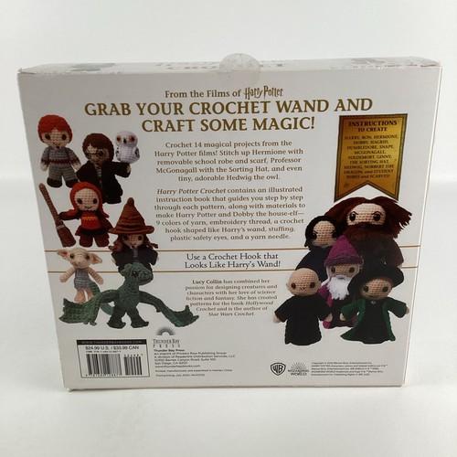 Harry Potter Crochet Wand Hook Dobby House Elf Instruction Book Thunder Press - Picture 6 of 6