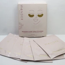 Wander Beauty - Baggage Claim Gold Eye Masks - 6 Pairs NEW