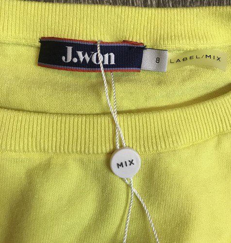 J Won Label Mix Yellow Jumper Blouse Size 8 - Picture 9 of 10