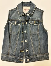 Mossimo Denim Sleeveless Vest Jacket Size XS 