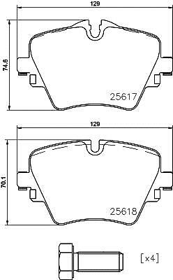 Dischi + Pastiglie Freno Anteriori Brembo per Bmw X1 F48 sDrive 16d 18d 18i - Imagen 6 de 10