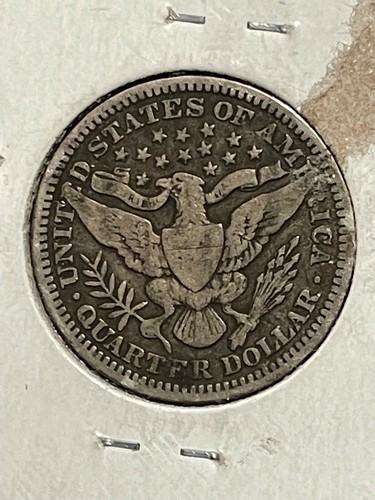 1909-P Barber Silver Quarter Fine to VF - Picture 3 of 3