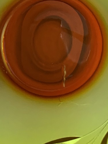 Vidrio satinado Amberina de Colección Sin Marcar Diseño Grabado En Exterior Brillo UV - Imagen 7 de 7