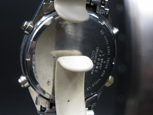 T103⭐⭐ Vintage " Seiko " Chronograph Quartz Armbanduhr 7A28-7020 James Bond ⭐⭐  - Bild 7 von 11