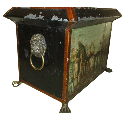 RARE Sarreid Italian Brass Lion Head Enamel Mid Century Modern Hollywood Regency - Picture 3 of 10