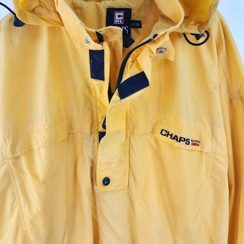 Vintage Chaps Ralph Lauren Jacket Mens XL 1/4 Zip Yellow Pullover Windbreaker - Picture 4 of 16