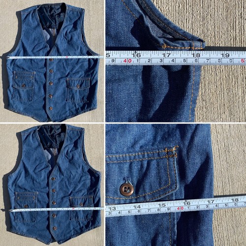 Vintage Lee Vest Lee Jeans Denim Lee Set Sanforset 40R Union Made Cowboy Hippy - Picture 9 of 12