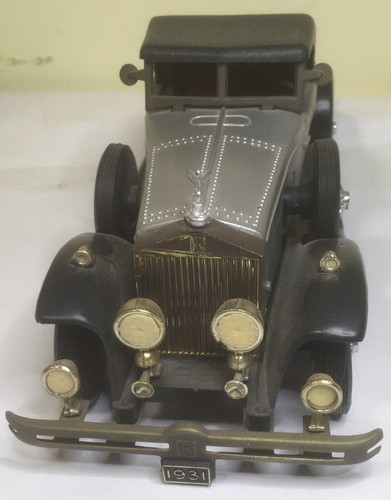 Vintage Rolls Royce battery operated RADIO car Hong Kong Black Silver Working - Picture 2 of 9