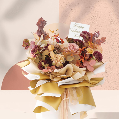 20 Sheets Double Sided Golden Flower Wrapping Paper Black Waterproof Fresh Flowe - Picture 6 of 7