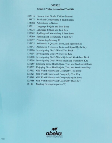 Abeka 5th Grade Lot TeacherEditions Student Workbook Tests New - 第 3/3 張圖片