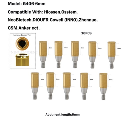 Localizador de implantes Hiossen mini/pilar estándar GH = 1-7,0 mm herramienta de accionamiento tapas macho - Imagen 168 de 258
