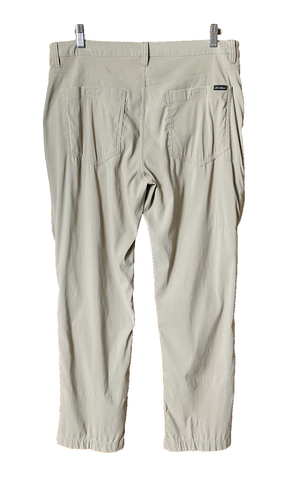 EDDIE BAUER Tech Pants Mens 34x30 Tan Cargo Pocket Hiking Lightweight Camp #0431 - Picture 2 of 24