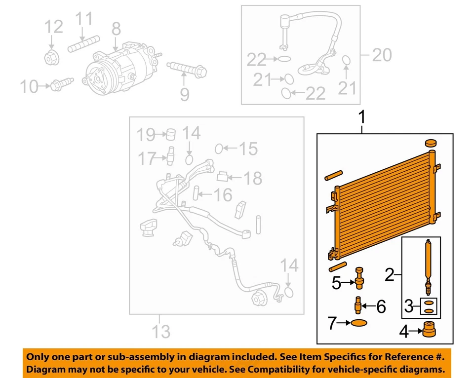 Used A/C Condenser fits: 2015 Buick Regal Grade A - Image 3 of 4