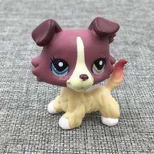 Littlest Pet Shop Animal LPS Toys #1262 Colorful Eye Cream Collie Dog Rare Su1