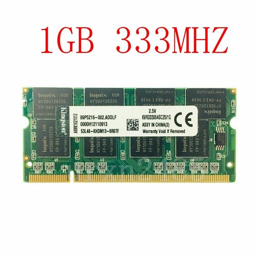 Kingston 1GB DDR1 333MHz PC-2700 200Pin Non-ECC SO-DIMM RAM Laptop Memory RAM AB - Picture 2 of 6
